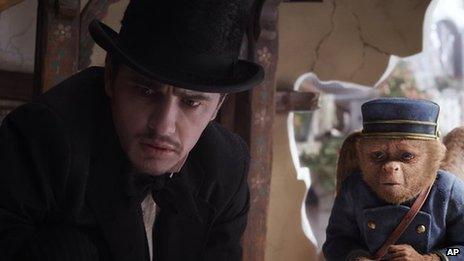 James Franco and friend in Oz the Great and Powerful