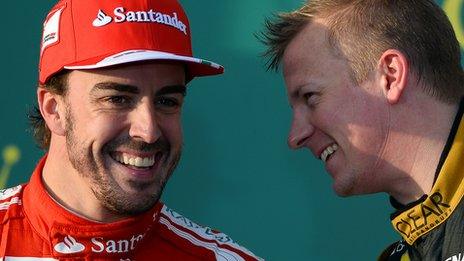 Fernando Alonso and Kimi Raikkonen