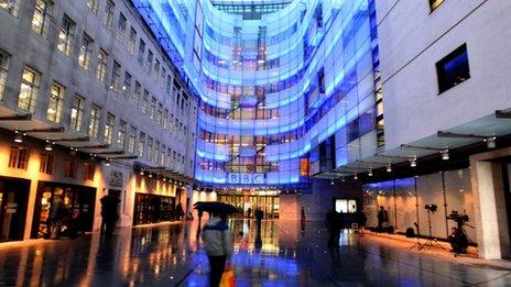 Exterior of New Broadcasting House in central London