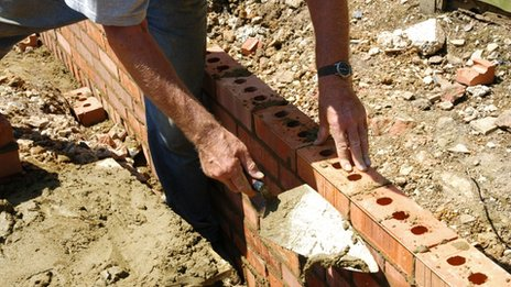 Man with bricks