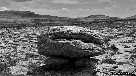 Rocky landscape of The Burren