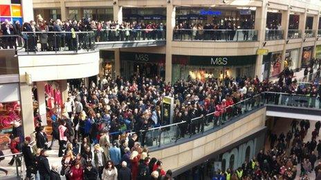 Shoppers at Leeds Trinity