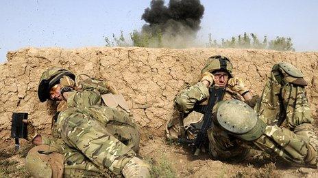 British soldiers serving with Somme Company, the 1st Battalion The Duke of Lancaster"s Regiment in Afghanistan