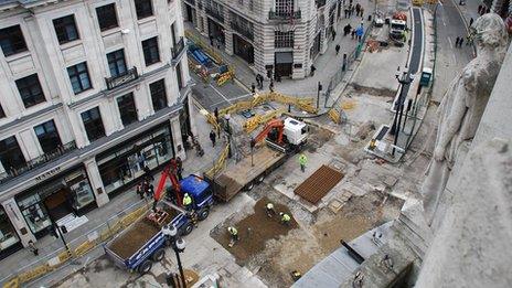 Repairmen in Regent Street