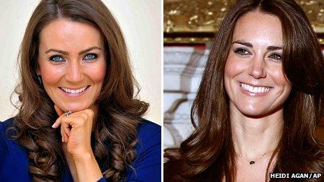 Heidi Agan (left and Kate Middleton