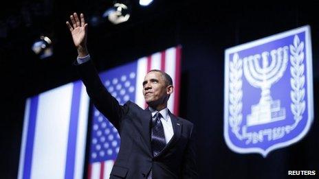 US President Barack Obama delivers aspeech in Jerusalem 21 March 2013