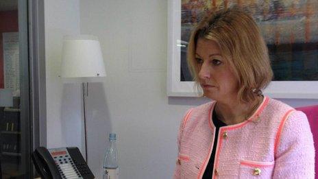 Laura Trevelyan at her desk in Washington DC 21 March 2013