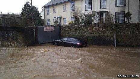 Flooding at Sidmouth, Devon, March 2013