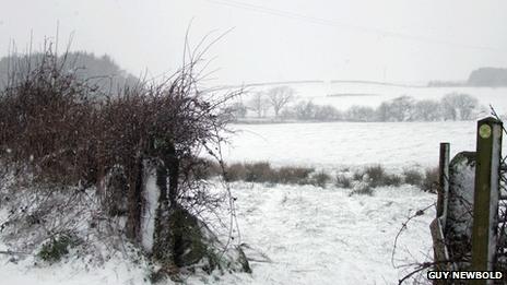 Snow at Fleming Hall, between Gosforth and Seascale