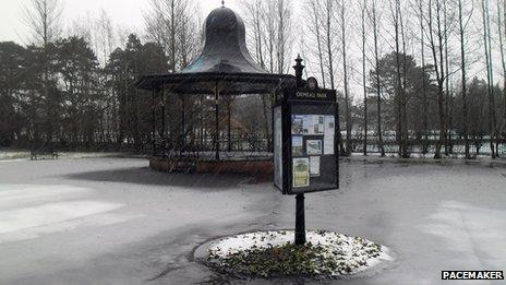 Band stand in empty park