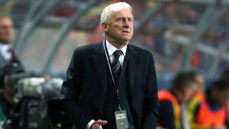 Giovanni Trapattoni watches Friday's match in Stockholm's Friends Arena