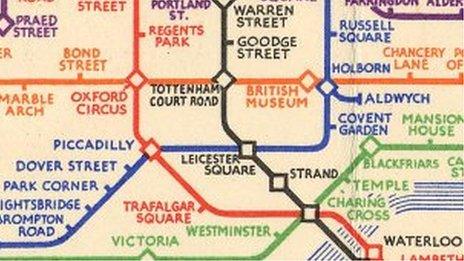 Old version of Tube map