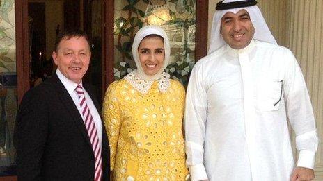 Forest manager Billy Davies meets owner Fawaz Al Hasawi's family