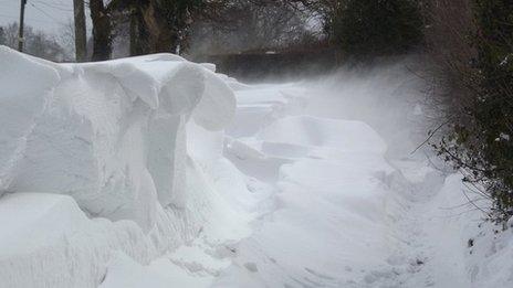 BBC website reader Sandra Kaine took this picture outside her house near Hilderstone in Staffordshire