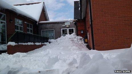 Paul Soffe took this picture of Ewloe Green Primary School in Flintshire, which is currently closed for the Easter holidays