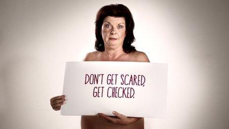 Actress Elaine C Smith in breast cancer advert