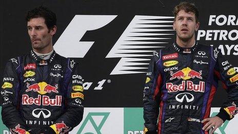 Mark Webber and Sebastian Vettel