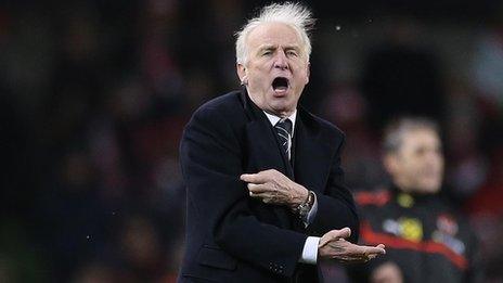 Giovanni Trapattoni watches his Republic of Ireland side in Tuesday's game in Dublin