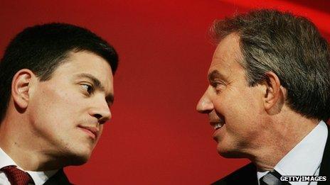 David Miliband and Tony Blair