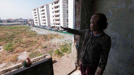 Tim Sakmony looks over Borei Keila development site