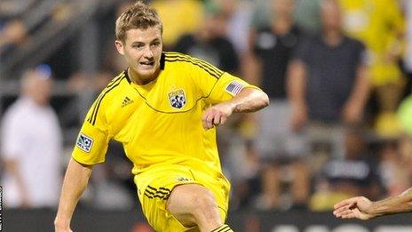 Robbie Rogers in action for Columbus Crew