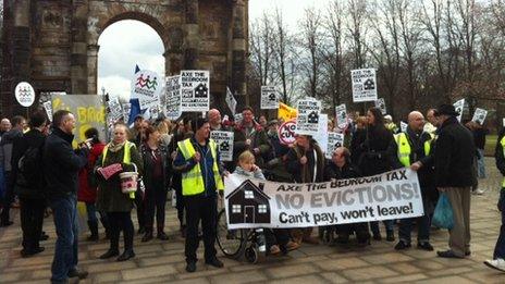 Glasgow protest - pic by Laura Bicker