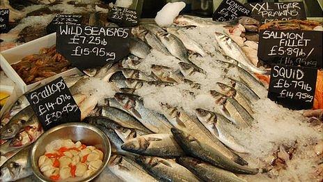 Fresh fish stall in UK - file pic