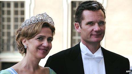 Princess Cristina and husband - file pic, 19 Jun 10