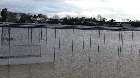 Cricket nets underwater