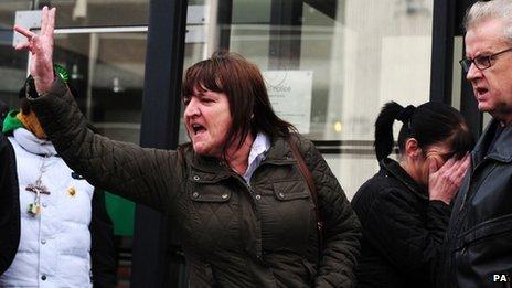 Dawn Bestwick, Mick Philpott's sister, outside Nottingham Crown Court