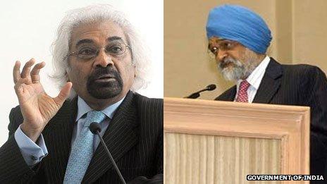 Sam Pitroda and Montek Singh Ahluwalia