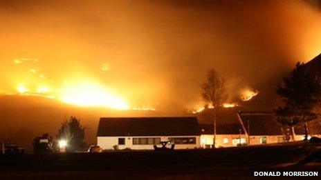 Fire near Auchtertyre Primary School, Lochalsh