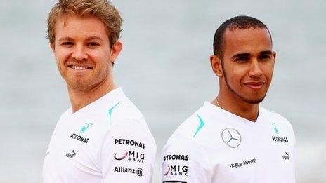 Nico Rosberg and Lewis Hamilton