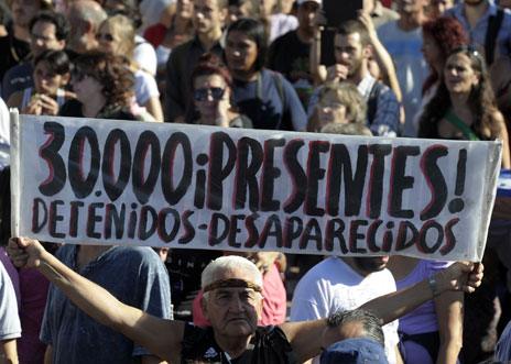 March 2013 demonstration about the 'dessaparecidos'