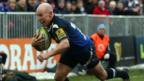 Peter Stringer scores a try for Bath