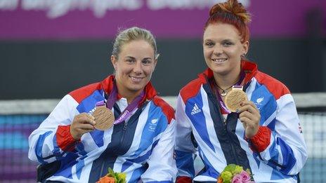 Lucy Shuker and Jordanne Whiley