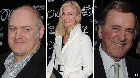 Dara O'Briain, Joely Richardson and Sir Terry Wogan