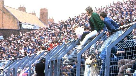 Birmingham v Leeds match in 1985