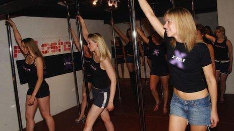 pole dancers