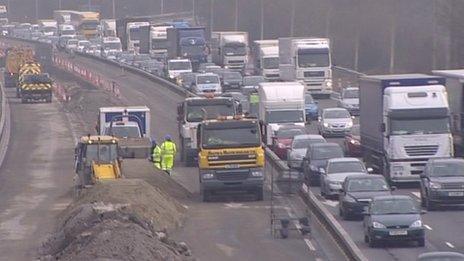 M25 in Surrey