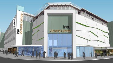 The new Victoria Centre facade.