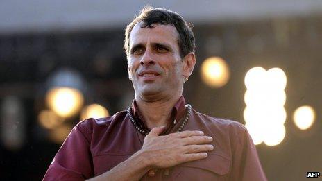 Capriles in Caracas, 7 April 2013