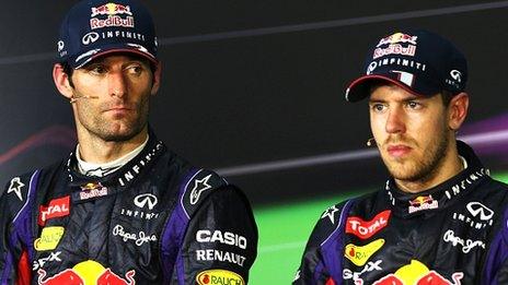 Mark Webber and Sebastian Vettel