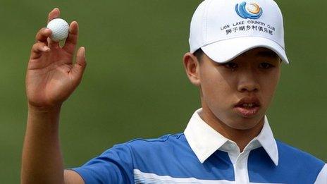 14-year-old golfer Tianlang Guan