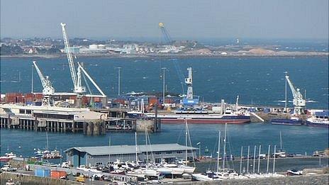 Guernsey's St Peter Port Harbour cranes