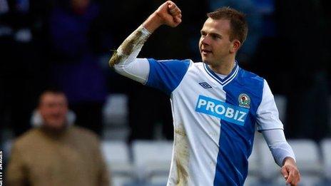 Blackburn striker Jordan Rhodes