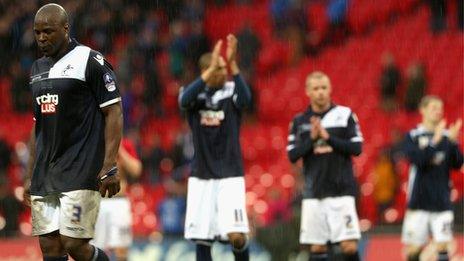 Millwall were beaten 2-0 by Wigan Athletic