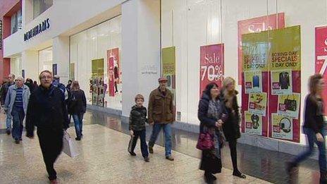 Covered shopping centres such as Silverburn in Glasgow fared slightly better