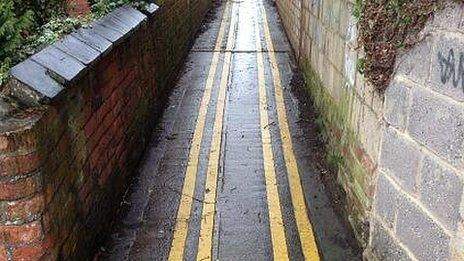 Alleyway off Newhall Street in Swindon