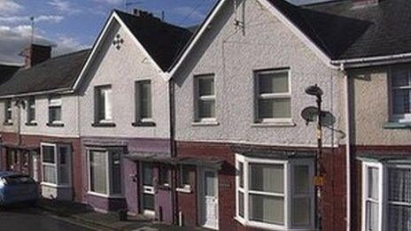 Houses on Glyndwr Road, Aberystwyth